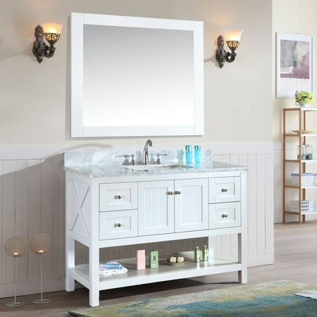 ari kitchen and bath 48 inch ari kitchen and bath emily 48 in single bathroom vanity set with mirror white ari kitchen and bath 48 inch ari kitchen and bath emily 48 in single bathroom vanity set with mirror white